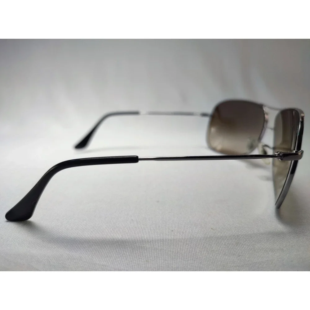 Ray-Ban RB3267 004/13 Silver Aviator Sunglasses Brown Gradient 64mm